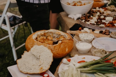 Outdoor table foods
